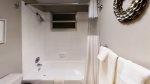 Updated tile combination bathtub and shower